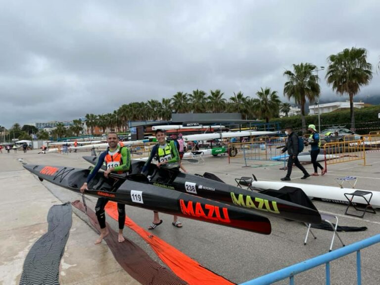 FILIPE BESADA Y AMAIA OSABA EN EL PÓDIUM DE LA COPA DE ESPAÑA DE KAYAK DE MAR